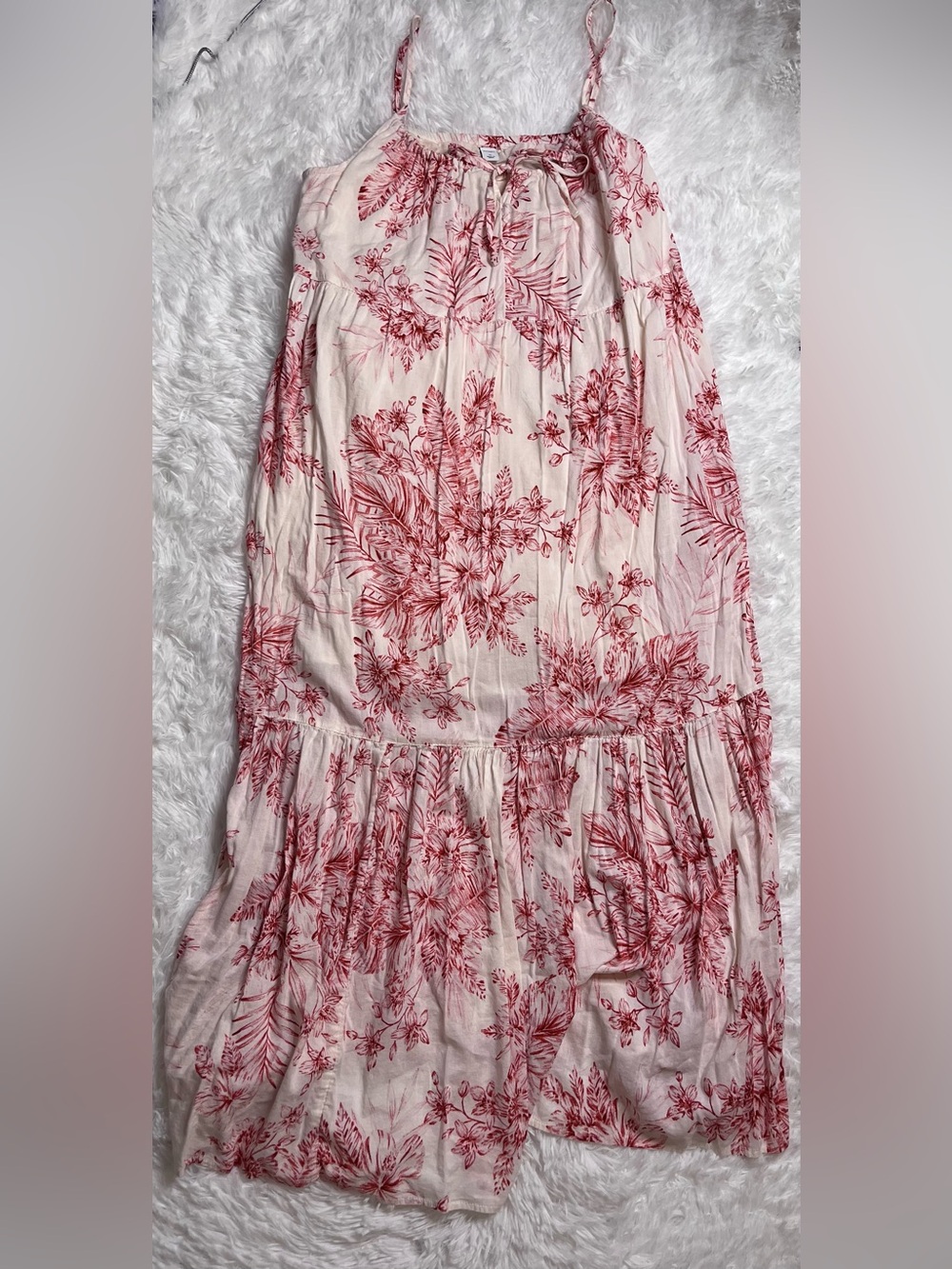 Old Navy Red Floral Maxi Dress